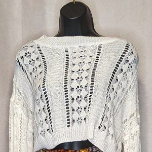 NWOT Medium Sheer Lace Sweater- Purchased from Earthbound